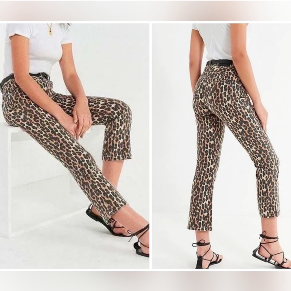 BDG Leopard Denim Jeans